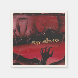 Guardanapo De Papel Feliz Halloween do Cemitério