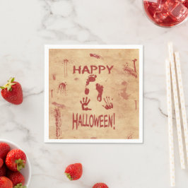 Guardanapo De Papel Feliz Halloween Ensanguentado