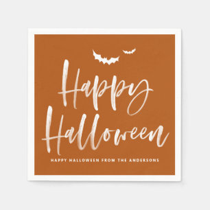 Guardanapo De Papel Feliz Halloween - Escopa Escocesa Queimada