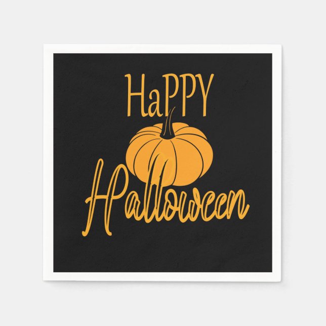 Guardanapo De Papel Feliz Halloween Pumpkin (Frente)