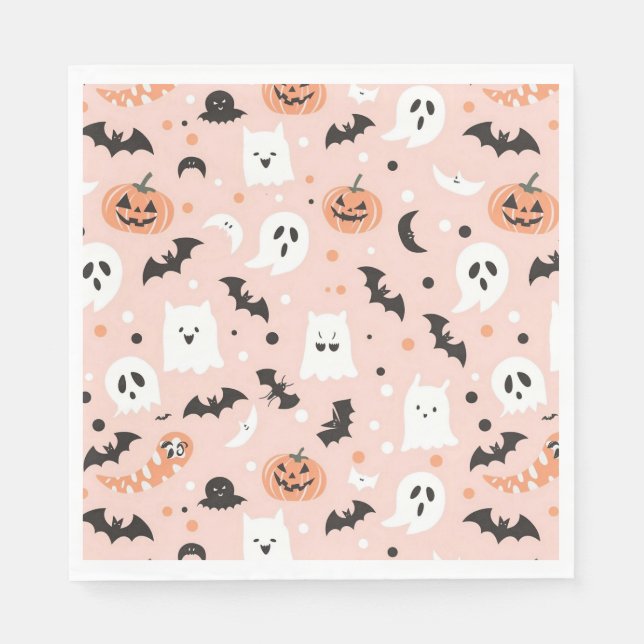 Guardanapo De Papel Feliz Halloween Spooky, Festivo Halloween (Frente)