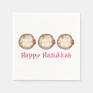 Guardanapo De Papel Feliz Hanukkah Chanukah Jelly Rosquinha Sufganiyah