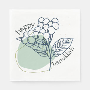 Guardanapo De Papel Feliz Hanukkah (com Drama Berries)
