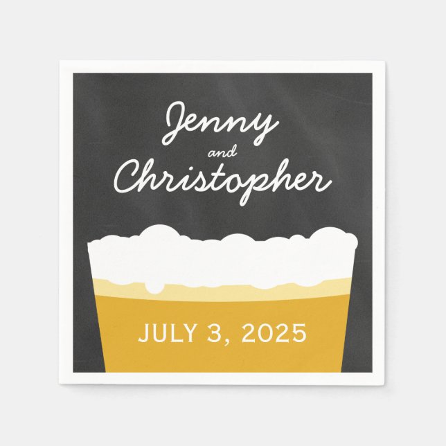 Guardanapo De Papel Feliz Hour Brewery Artesanato Beer Party Napkins (Frente)