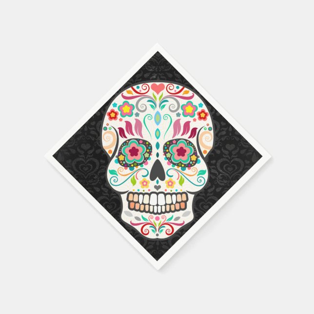 Guardanapo De Papel Feliz Muertos - Papel Caveira Festivo - Nápoles (Canto)