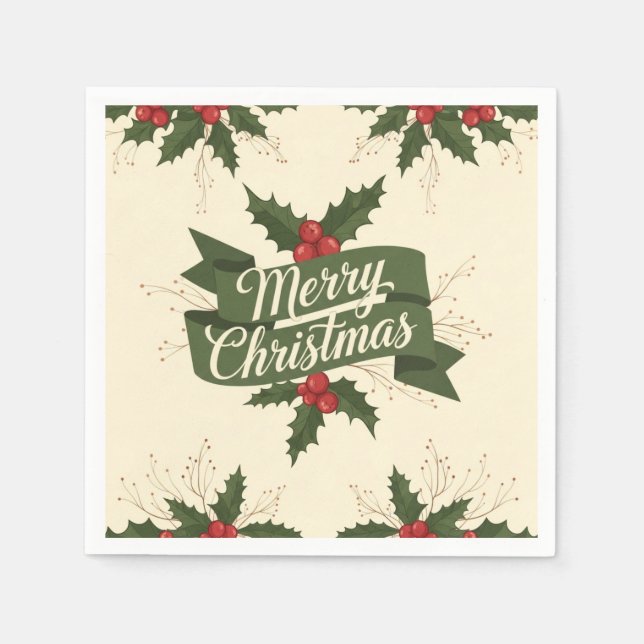Guardanapo De Papel Feliz Natal (Frente)