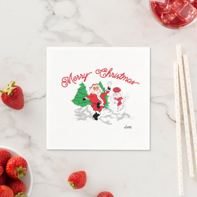  Guardanapo de papel : Feliz Natal (Insitu)