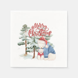 Guardanapo De Papel Feliz Natal Adorável Design de Férias