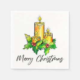 Guardanapo De Papel Feliz Natal Amarelo E Feliz ano novo Napkins