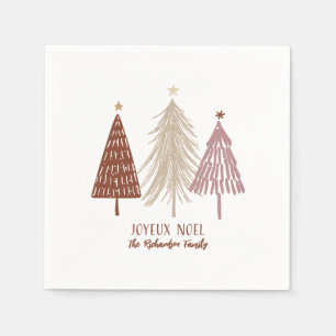 Guardanapo De Papel Feliz Natal Árvores Festivas Férias