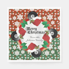 Guardanapo De Papel Feliz Natal Billiards Amantes