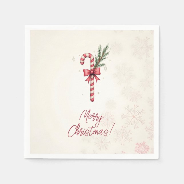 Guardanapo De Papel Feliz Natal! Cartão de Natal. Doces de Natal (Frente)