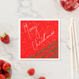 Guardanapo De Papel Feliz Natal Desenhado à Mão