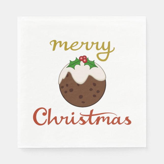 Guardanapo De Papel Feliz Natal+Design Pudim (Frente)
