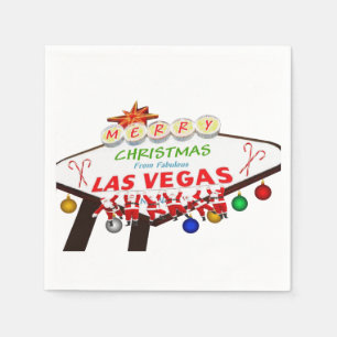 Guardanapo De Papel Feliz Natal do Livro de Las Vegas