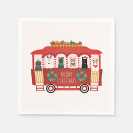 Guardanapo De Papel Feliz Natal dos Gatos