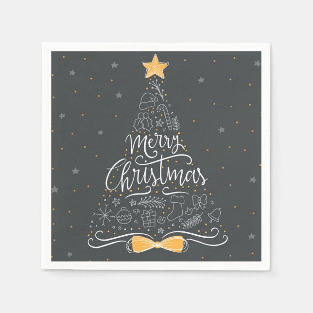 Guardanapo De Papel Feliz Natal e Felizes anos novos (Frente)