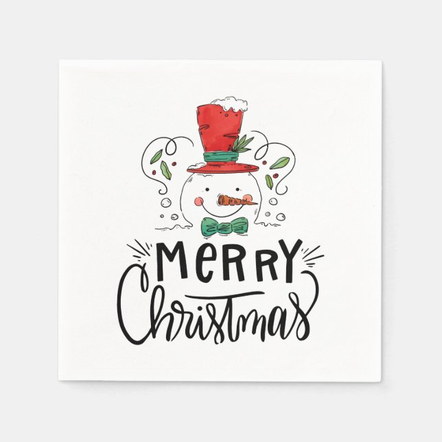 Guardanapo De Papel Feliz Natal e Felizes anos novos (Frente)