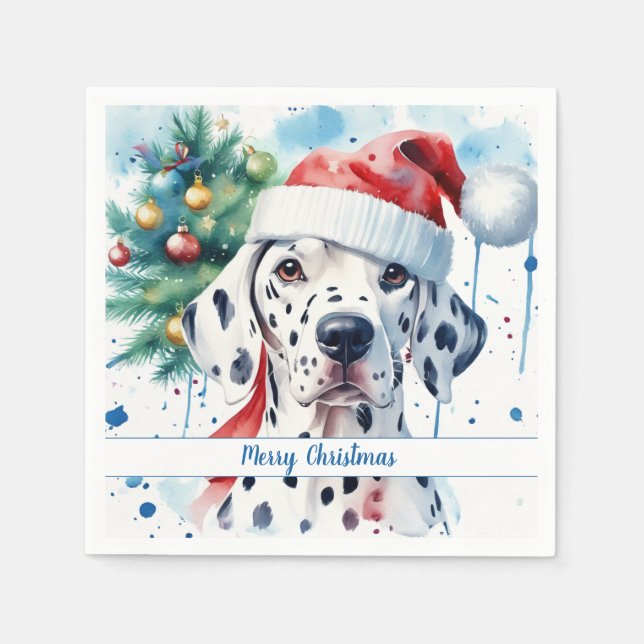 Guardanapo De Papel Feliz Natal - Festivo Dalmaciano - (Frente)