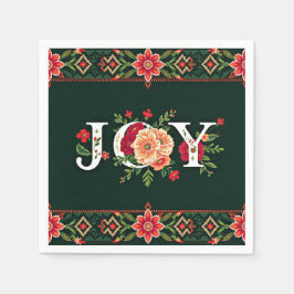 Guardanapo De Papel FELIZ Natal fronteira floral