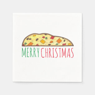 Guardanapo De Papel Feliz Natal - Fruitcake italiano Biscotti Napkins