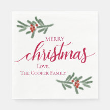 Feliz Natal - Frutas de azevinho, abeto 