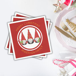 Guardanapo De Papel Feliz Natal Gnomos