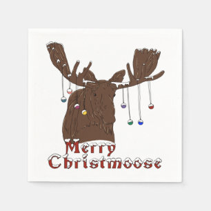 Guardanapo De Papel Feliz Natal Moose Napkins
