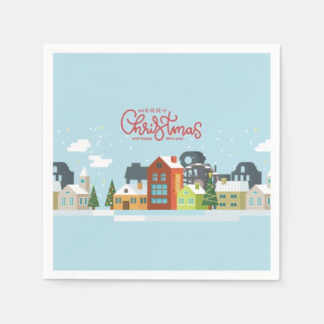 Guardanapo De Papel Feliz Natal Napkins | Festa de Férias (Frente)