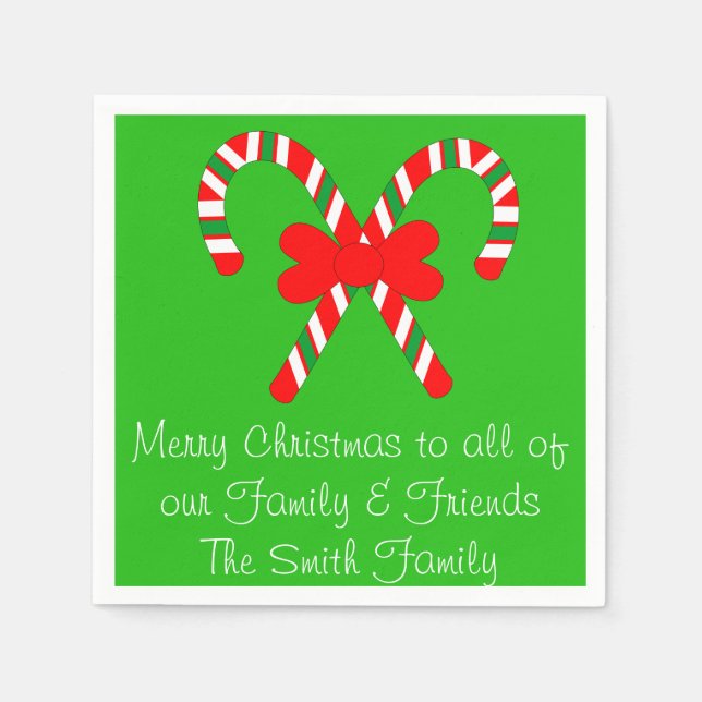 Guardanapo De Papel Feliz Natal - Napkins Personalizado (Frente)