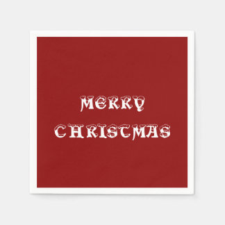 Guardanapo De Papel Feliz Natal Papel Vermelho Escuro Napkin