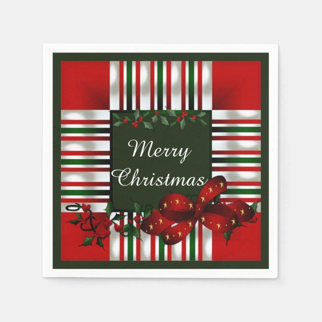 Guardanapo De Papel Feliz Natal Personalizado (Frente)