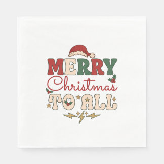 Guardanapo De Papel Feliz Natal Todos Chapéu de Papai Noel Estrelas Re