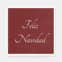 Guardanapo De Papel Feliz Navidad Natal Festivo Fiesta Red