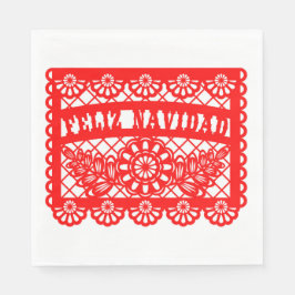 Guardanapo De Papel Feliz Navidad Papel Picado