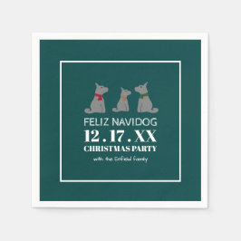 Guardanapo De Papel Feliz Navidog, Estilo Espanhol de Natal