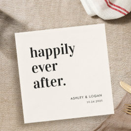 Guardanapo De Papel Feliz Nunca Depois Da Recepção de casamento