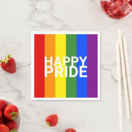 Guardanapo De Papel Feliz Orgulho Rainbow Flag Party