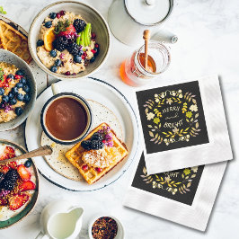 Guardanapo De Papel FELIZ ouro E BRILHO personalizados