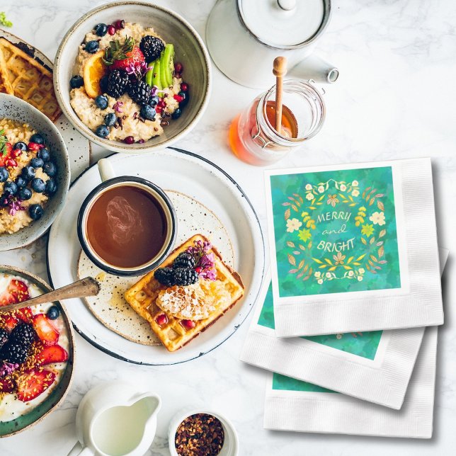 Guardanapo De Papel FELIZ ouro E BRILHO personalizados (Criador carregado)