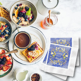 Guardanapo De Papel FELIZ ouro E BRILHO personalizados