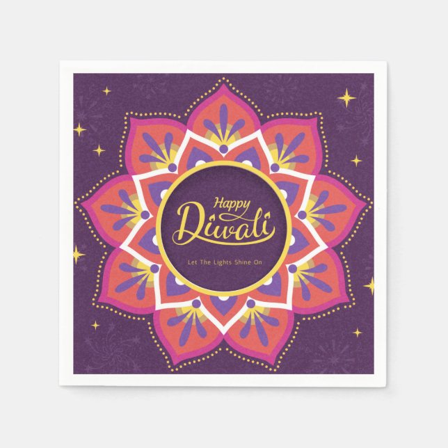 Guardanapo De Papel Feliz papel de Diwali (Frente)