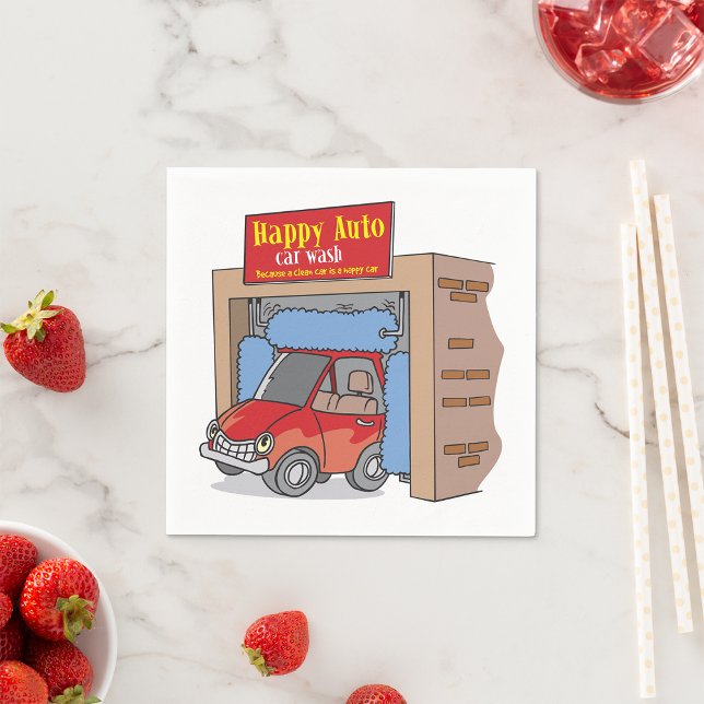 Guardanapo De Papel Feliz Papel de Lava Automóvel Napkins (Criador carregado)