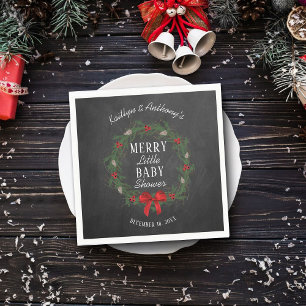 Guardanapo De Papel Feliz Pequeno Chá de fraldas de Natal