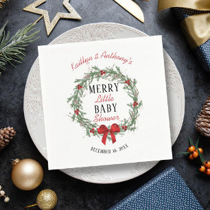 Guardanapo De Papel Feliz Pequeno Chá de fraldas de Natal