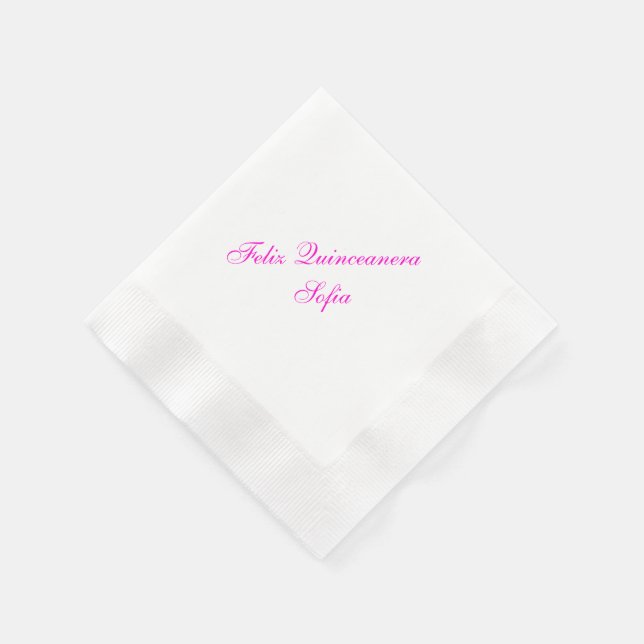 Guardanapo De Papel Feliz Quinceanera Paper Napkins Personalizado (Canto)
