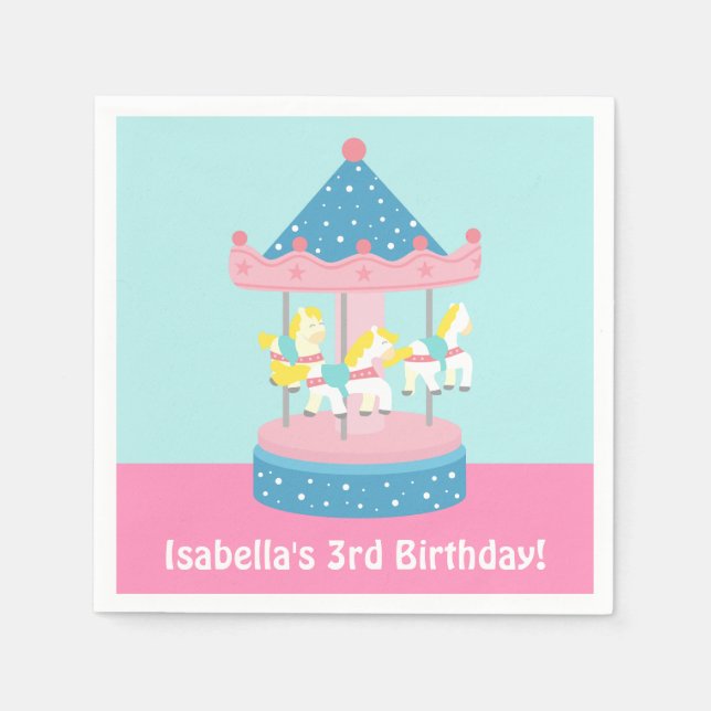 Guardanapo De Papel Feliz Redonda Suprimentos de Festa de aniversário  (Frente)