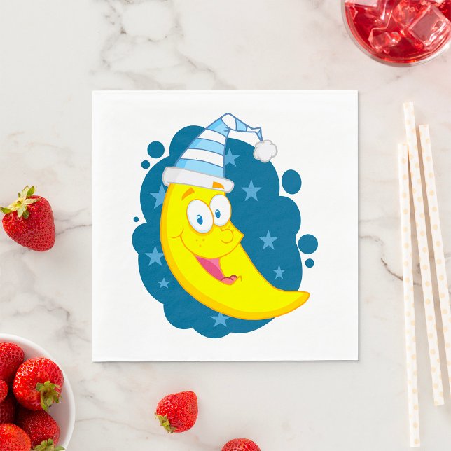 Guardanapo De Papel Feliz rosto de lua (Criador carregado)