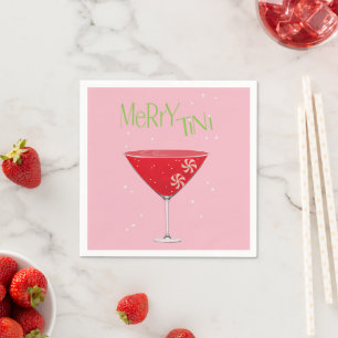 Guardanapo De Papel Feliz-tini Feliz Martini Holiday Cocktail