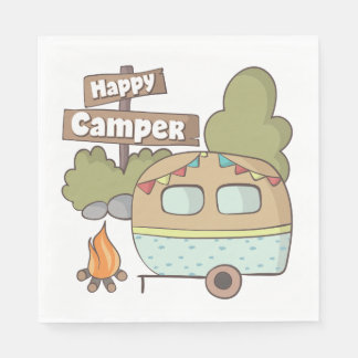 Guardanapo De Papel Feliz Trailer de Camper Napkin